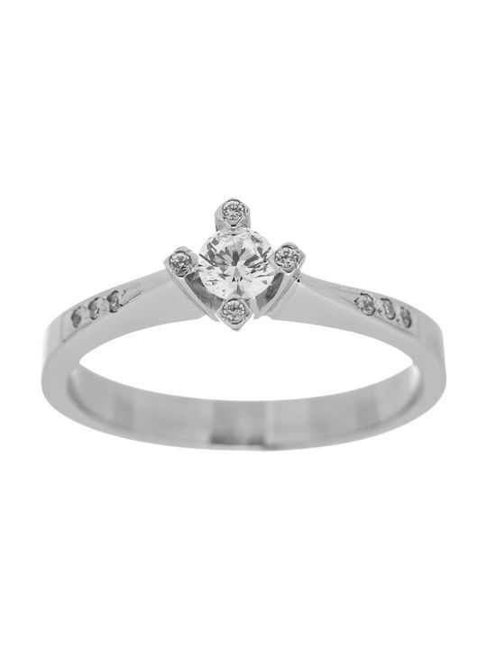 Single Stone from White Gold 14K