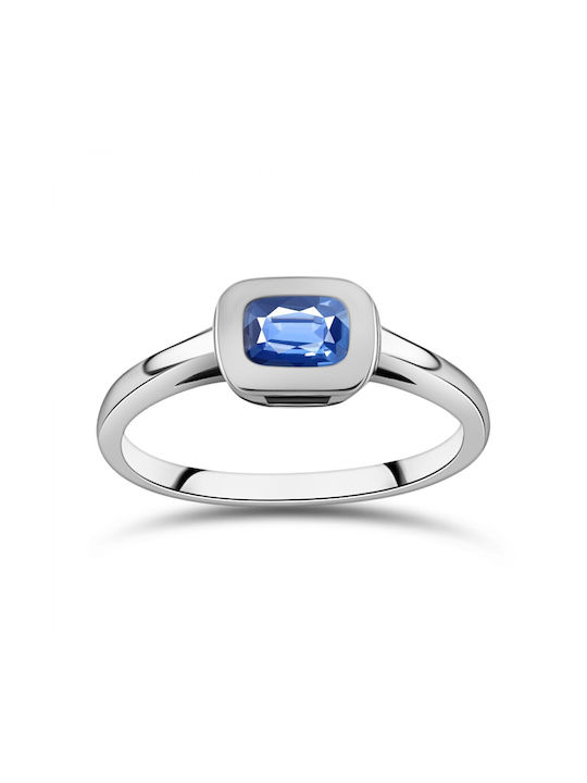 Chrilia Single Stone from White Gold 18K