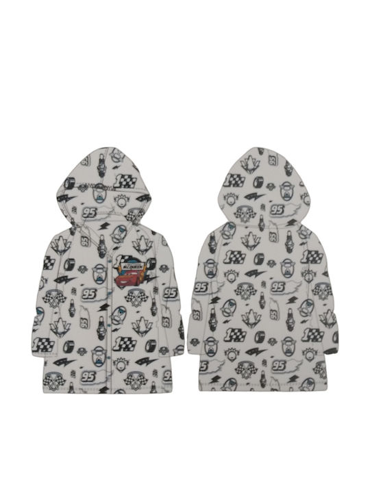 Waterproof Kids' Casual Jacket Short with Hood Green Cars