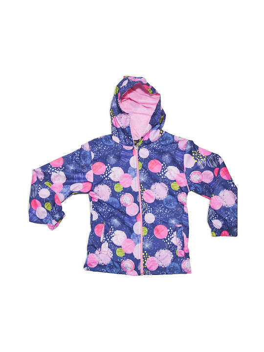 Else Windproof Girls Sports Jacket Multicolour with Ηood