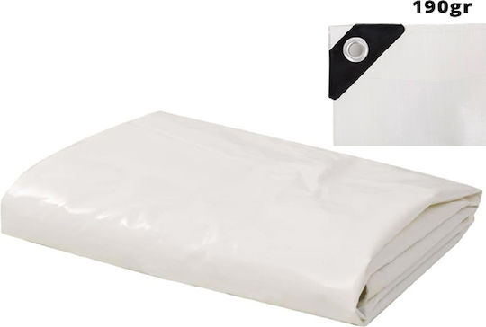 Hafaco Αδιάβροχος Μουσαμάς 190gr/m² 5x4μ. Βαρέως Τύπου Λευκός