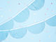 Deco Ceramica Garland for Party in Light Blue color