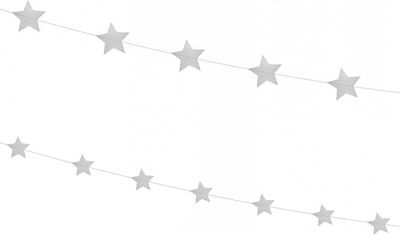 Deco Ceramica Garland for Party in Silver color 2pcs