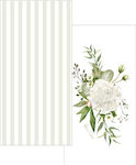 Party Napkins Floral White 16pcs