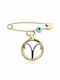 Chrilia Child Safety Pin made of Gold and White Gold 14K