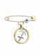 Chrilia Child Safety Pin made of Gold and White Gold 14K