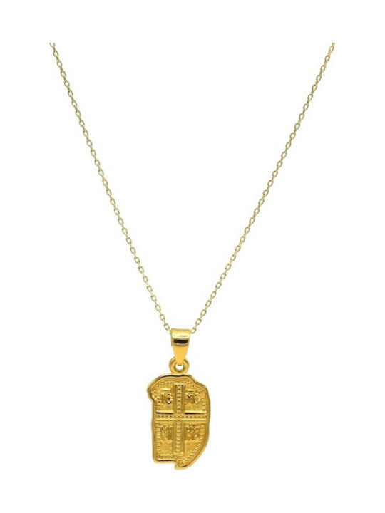 Ortaxidis Anhänger Kinder Amulett mit Jesus Christus aus Gold 9K ORO2109