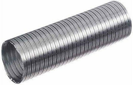 Rauchrohr Metall 125mm Silber