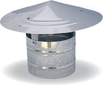 Chimney Crown Galvanized 150mm Silver