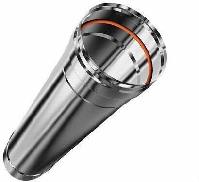 Inox Shell Chimney Chimney Tube Inox 250mm Silver