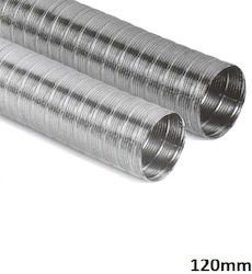 Chimney Chimney Tube Metallic 120mm Silver