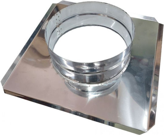 Spiroduct Розета Chimney Pipe Метал 80мм Сребрист