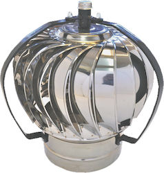 Spiroduct Chimney Crown Inox 400mm Silver