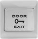 Complete Wall Push Exit Button with Frame White EB006