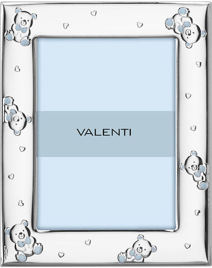 Valenti Kinder Fotorahmen Silber Blau 9x13cm