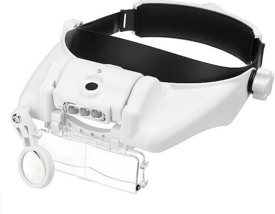 Safety Glasses with Magnification with Transparent Lenses and LED Light 1pcs