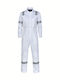 STOP Mariner Fras Work Coveralls Full Body with Reflective Tapes White