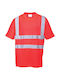Portwest T-Shirt Εργασίας Κόκκινο με Ανακλαστικές Ταινίες