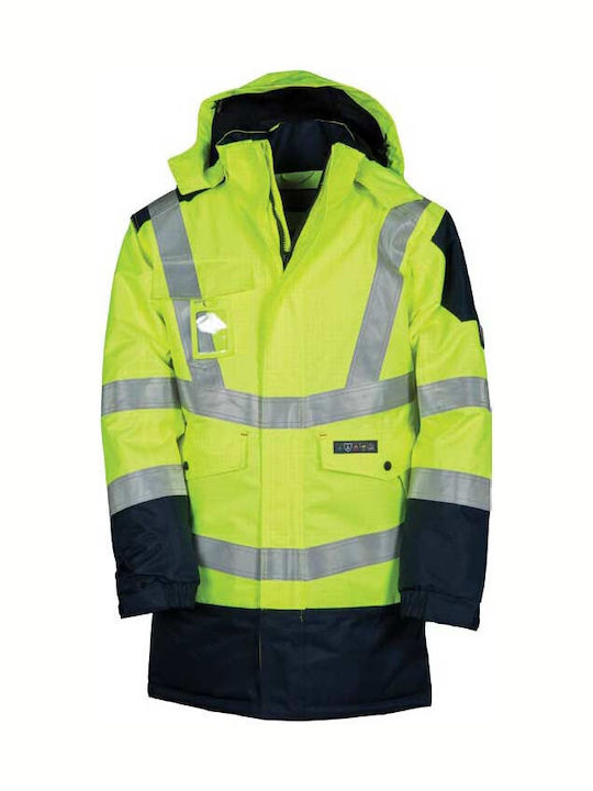 Payper Shield Work Jacket Reflective with Removable Lining and Detachable Hood Yellow