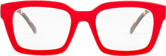 Perspectiv Perspectiv #s Red-habana Ανδρικά Γυαλιά Πρεσβυωπίας +3.00 σε Κόκκινο χρώμα #S-RED-HABANA+3.00