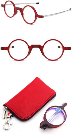Moscow Mule Slim Folding Pocket Reading Glasses +2.00 Pocket in Burgundy color MM/SlimFoldingGlassesBordeaux/+2.00