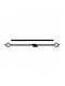 Tpster Extendable Metallic Curtain Pole Single Φ16mm 120-210cm Black