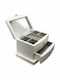 Karvounis Wooden Jewellery Box with Drawer & White Mirror 20x13x12cm
