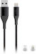 Braided Cablu USB la Lightning / micro USB cu mai multe porturi Negru 1m (6971696111262)