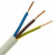 Power Cord Type NYM with Cable Properties 3x1.5mm² in White Colour 1m
