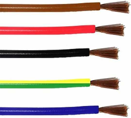 Nyaf Power Cord Type NYAF with Cable Properties 1x2.5mm² in Brown Colour 1m