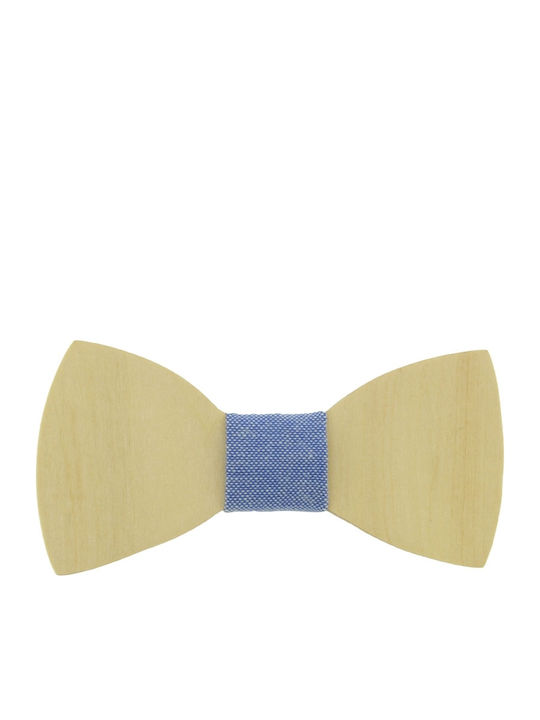 Wooden Bow Tie Light Blue