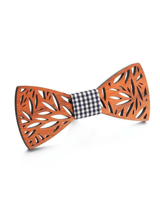 Wooden Bow Tie Brown