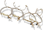 The Art of Beading Μαρτυρικό Βάπτισης Βραχιολάκι Μπεζ 4τμχ