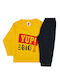 Prod Set Top & Bottom Kids Winter Pyjamas Yellow