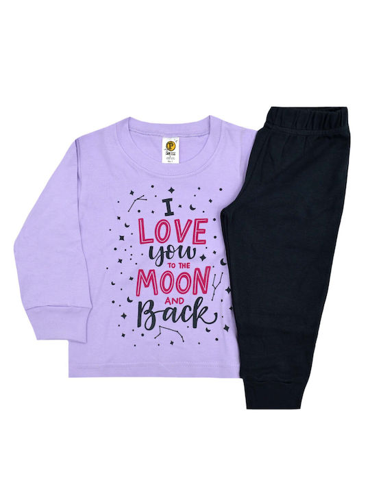 Prod Set Top & Bottom Kids Pyjamas Lilac