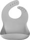 Minikoioi Waterproof Bib Silicone with Pocket Gray for 6 m+