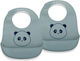 Nuuroo Alfie Waterproof Bib Silicone 2pcs