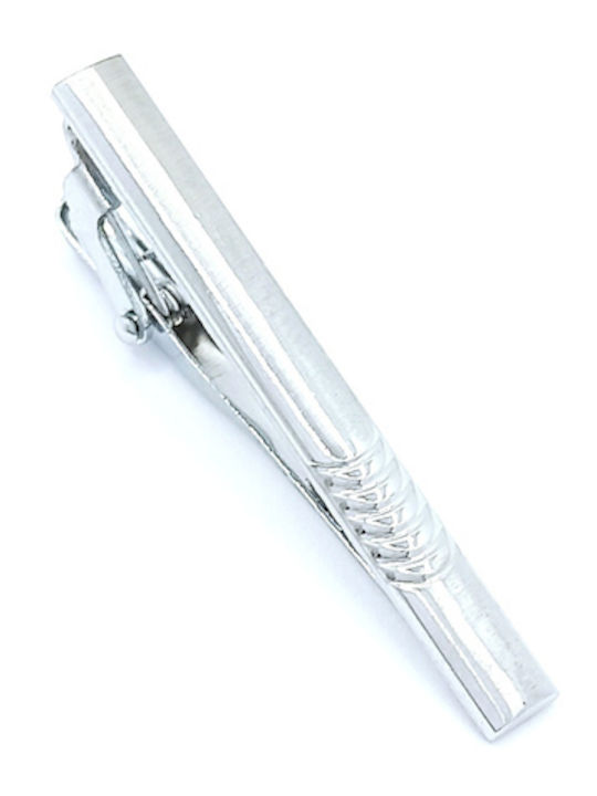 PS Silver Krawattenklammer aus Stahl Silber