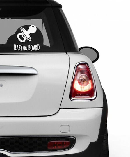 Epigrami Baby an Bord Schild mit Aufkleber Weiß