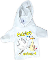 Dorosimo Baby an Bord T-Shirt mit Saugnapf Weiß