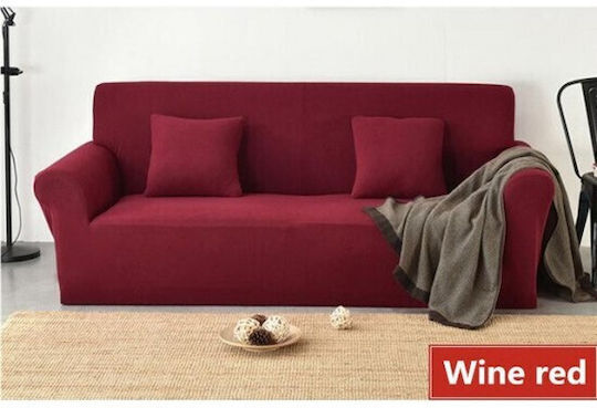 Elastic Cover for Two Seater Sofa Burgundy 1pcs 9448-07-301