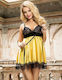 Lace Sexy Babydoll Κίτρινο