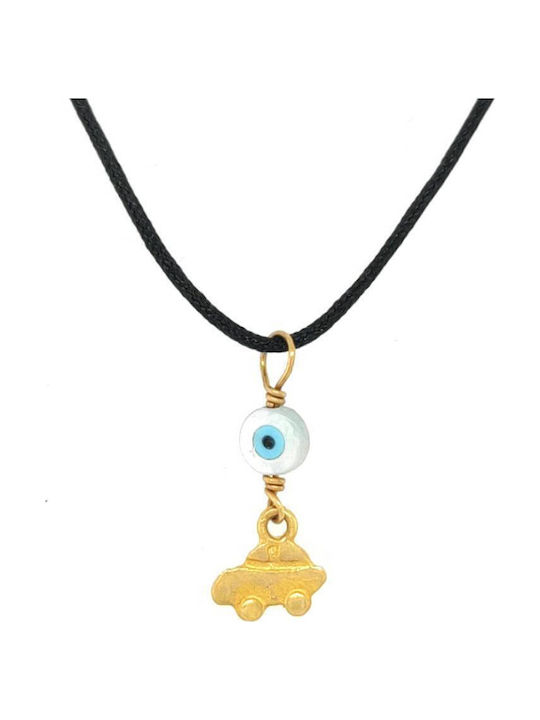 Drandakis Παιδικό Κολιέ από Χρυσό με Κορδόνι 14K BAL118