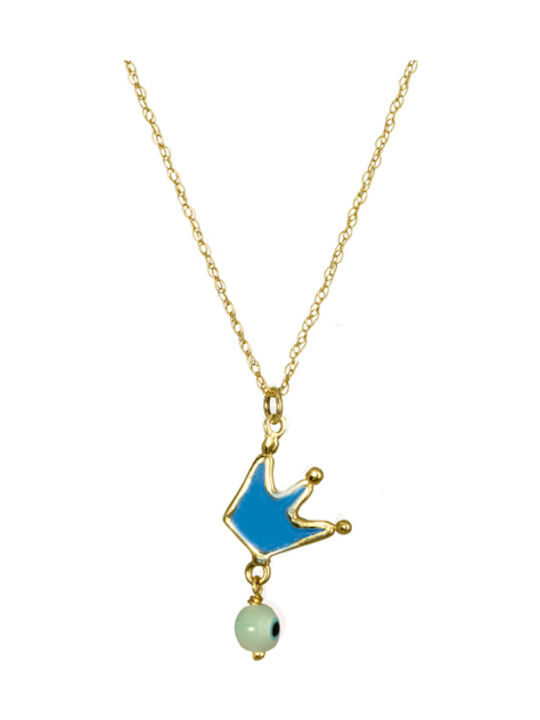 Детска гривна Корона от Злато с верига 14K 017016