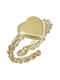 Gold Opening Kids Ring with Design Heart 9K 025205