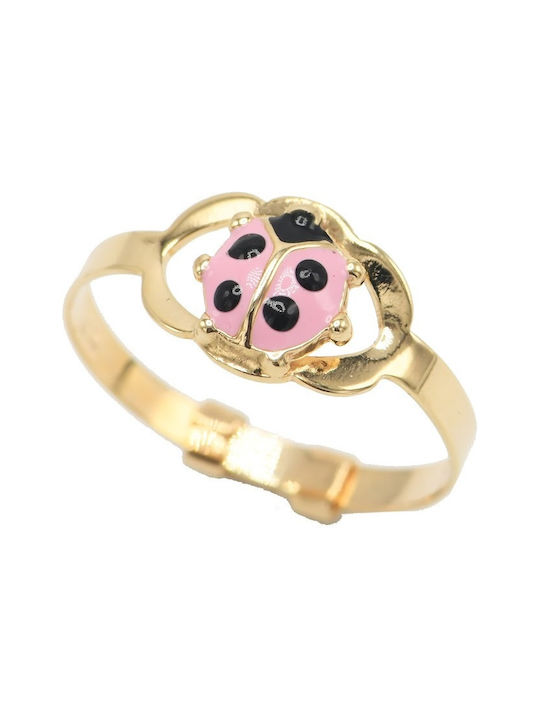 Ortaxidis Gold Opening Kids Ring with Design Animals 9K ORO1038