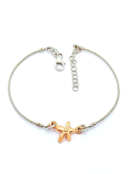 PS Silver Kinderarmband Kette aus Silber mit Blume
