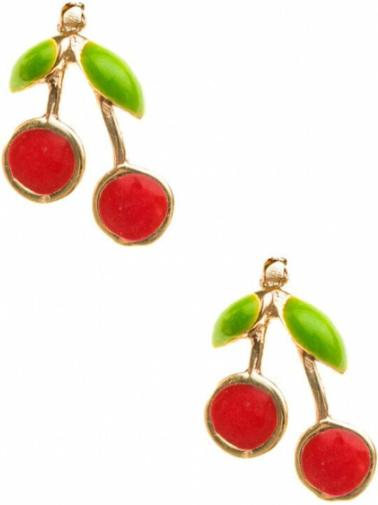 Cherry Hypoallergenic Kids Earrings Studs Made of 14K Gold