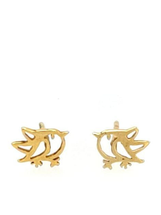 Gold Studs Kids Earrings 14K