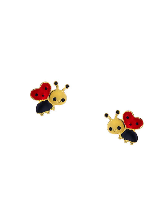 Gold Studs Kids Earrings 18K